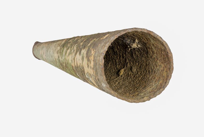 pipe with rust, isolated pipe with rust, isolated
