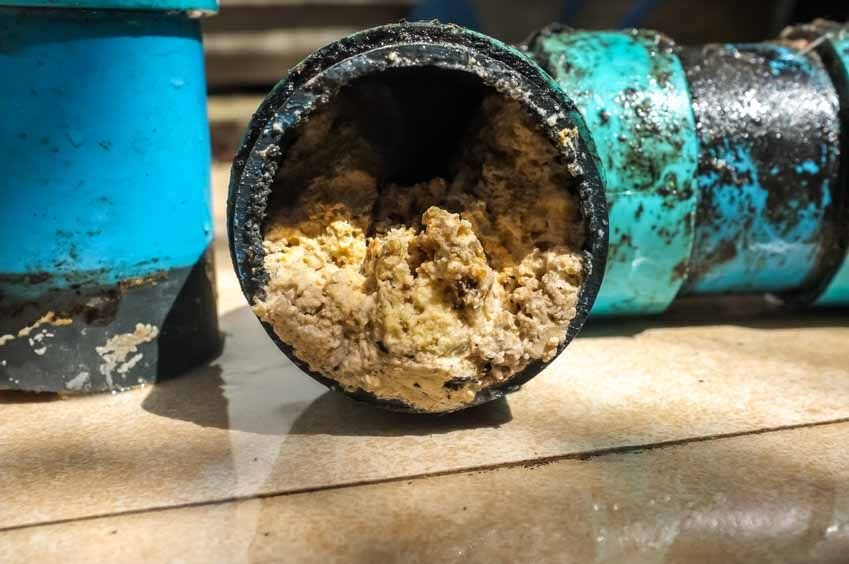 Embolism: A pipe clogged with thick fats, oil and grease Embolism: A pipe clogged with thick fats, oil and grease