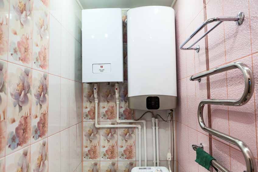 Water heater and boiler for local heating of apartment or house rooms, wall mounted system Water heater and boiler for local heating of apartment or house rooms, wall mounted system