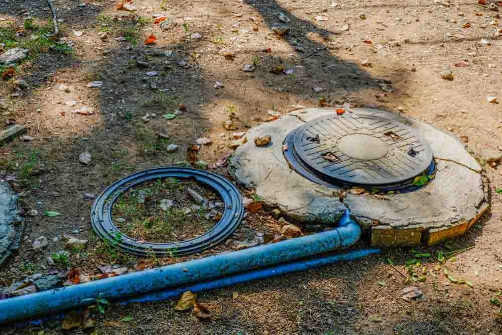 Damaged septic system Damaged septic system