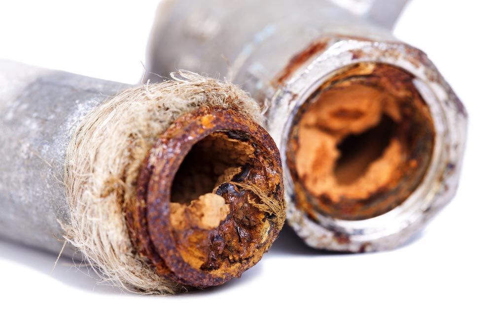 Corroded pipes Corroded pipes