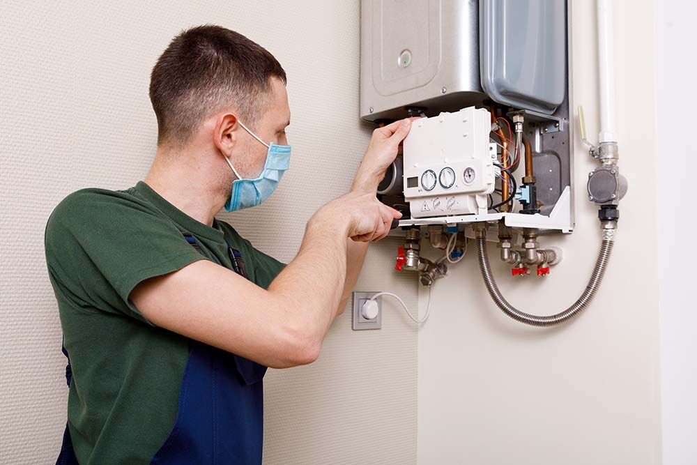 tankless water heater being installed tankless water heater being installed